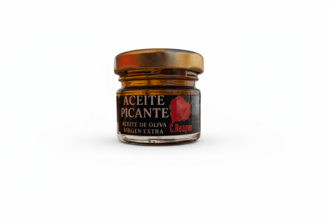 Aceite picante carolina reaper 33ml aceite de oliva virgen extra infusionado muy picante