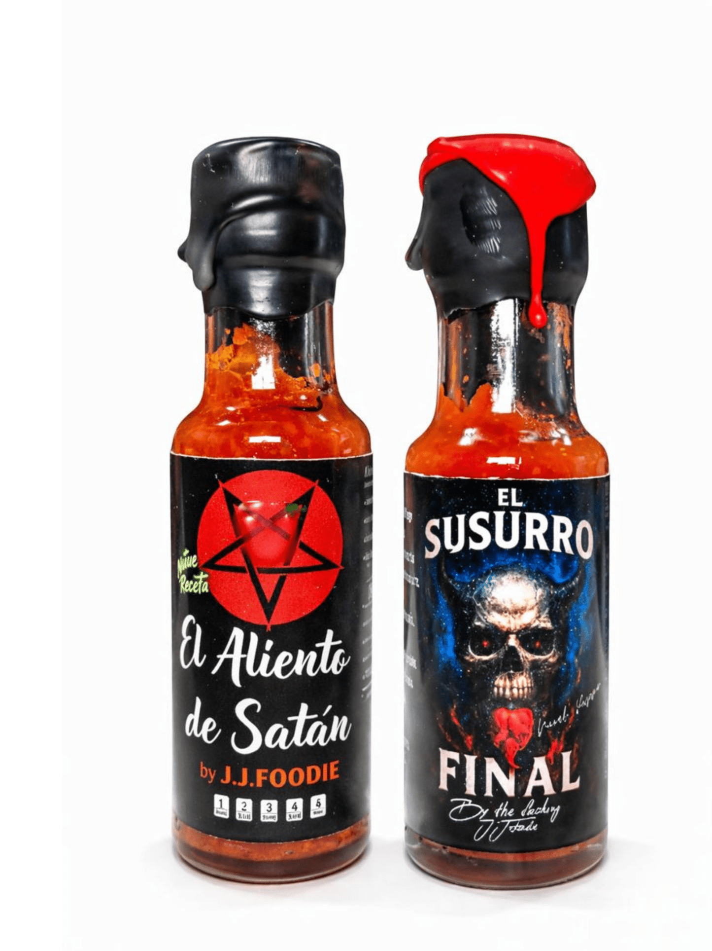 Pack juicio final salsas picantes extremas 2x100ml el aliento de satan y susurro final carolina reaper muy picante