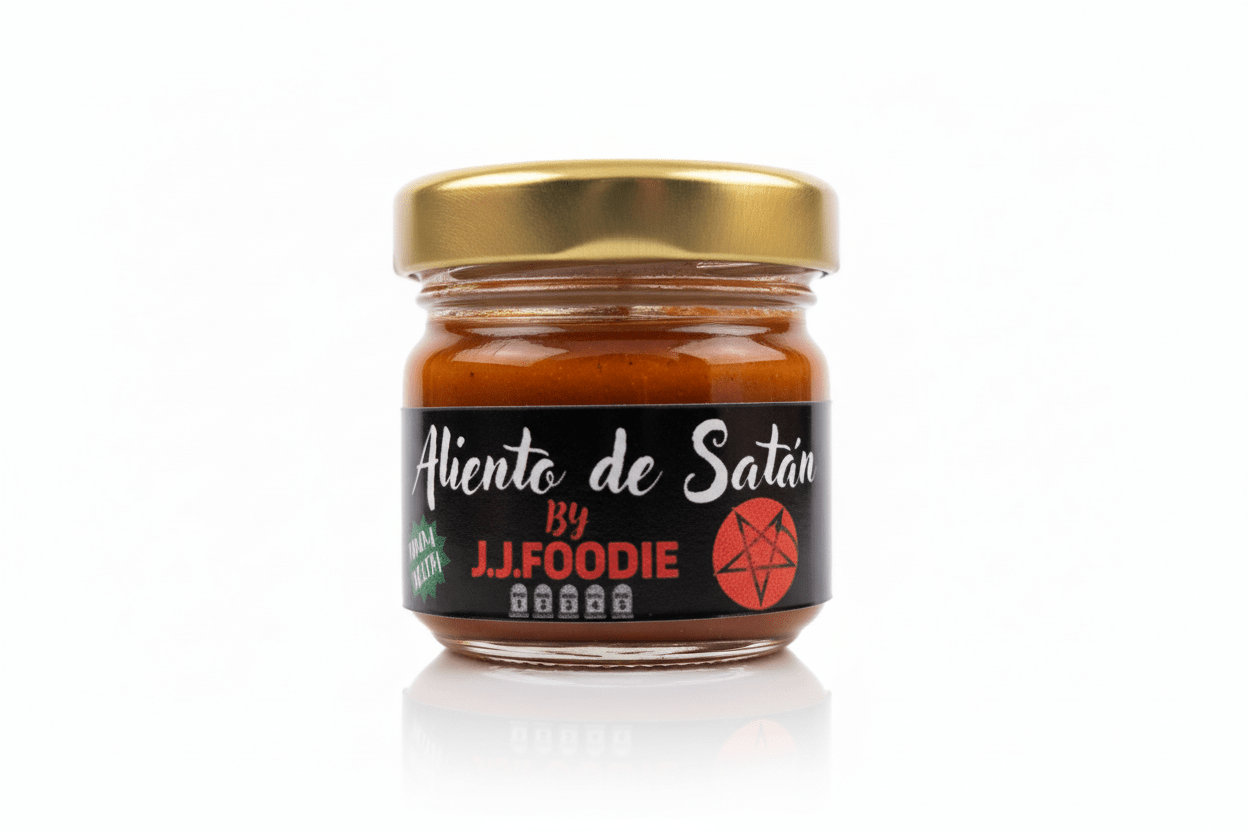 Salsa picante extrema carolina reaper y habanero 33ml el aliento de satan muy picante intenso