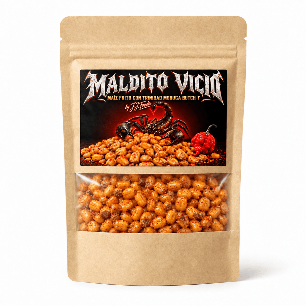 Maldito Vicio – Maíz frito barbacoa con Trinidad Scorpion Butch-T · 100 g - J.J.Foodie