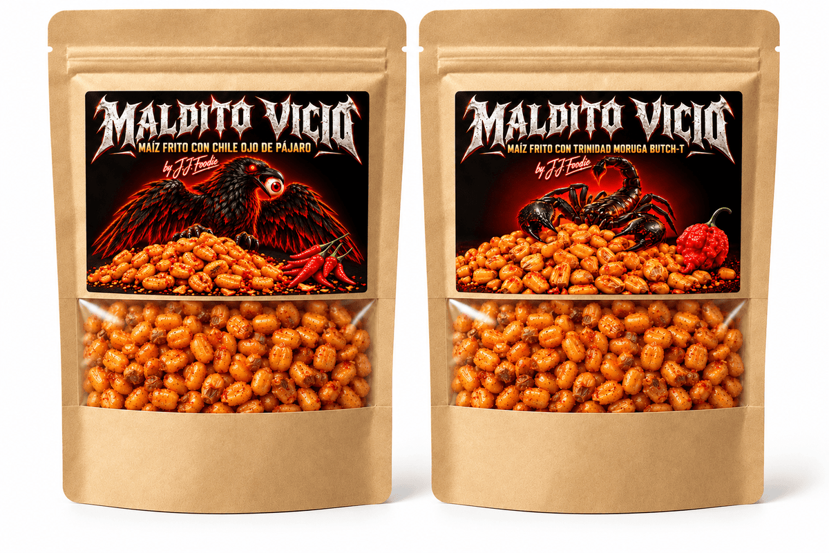 Maldito Vicio – Doble Condena | Pack de 2 maíces picantes · 2 × 100 g - J.J.Foodie