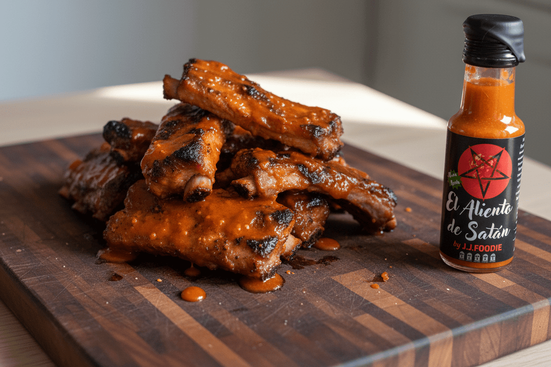 Costillas de Cerdo con El Aliento de Satán: La Salsa que No Pide Perdón - J.J.Foodie