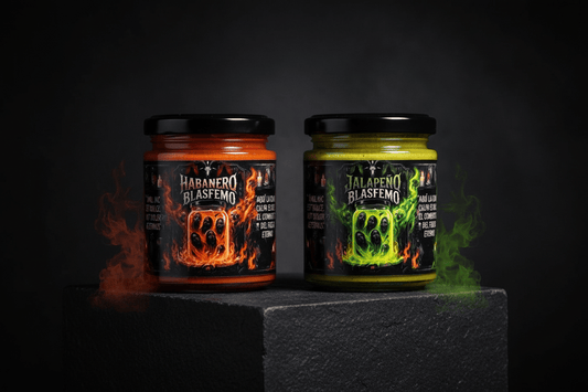 Línea Blasfemo: Purés Artesanales de Habanero y Jalapeño para los que No Tienen Miedo al Picante - J.J.Foodie