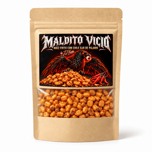 Maldito Vicio: maíz picante en 100 g, 500 g y 1 kg - J.J.Foodie