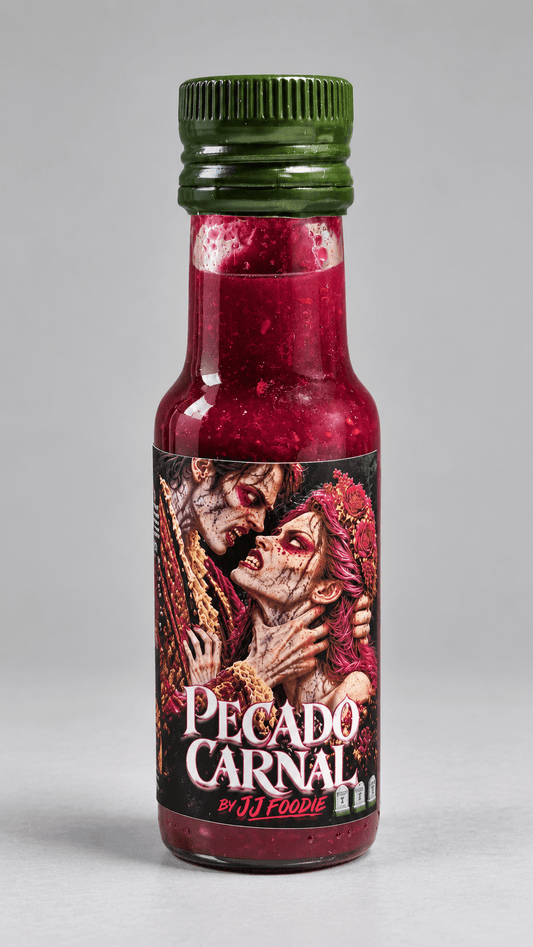 Pecado Carnal: salsa picante de lombarda, frutos rojos y miel - J.J.Foodie