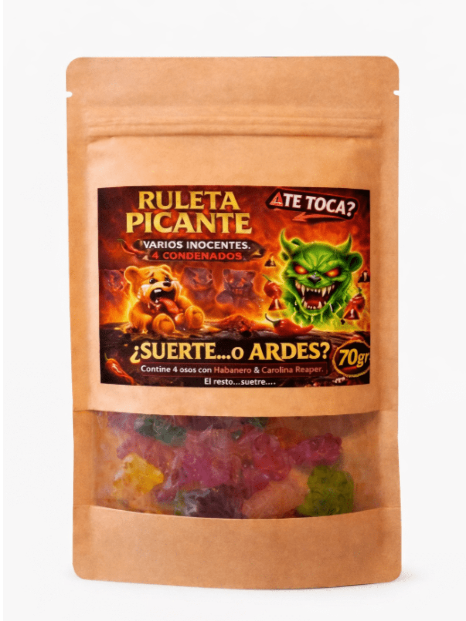 Ositos Ruleta Picante – Reto de ositos con 4 con habanero y Carolina Reaper, de todos sólo piacan 4