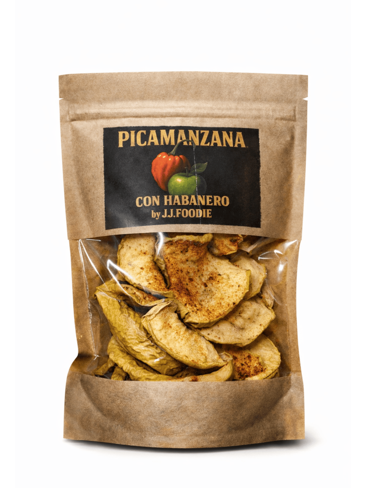 manzana deshidratada con chile y azúcar moreno picamanzana snack picante dulce