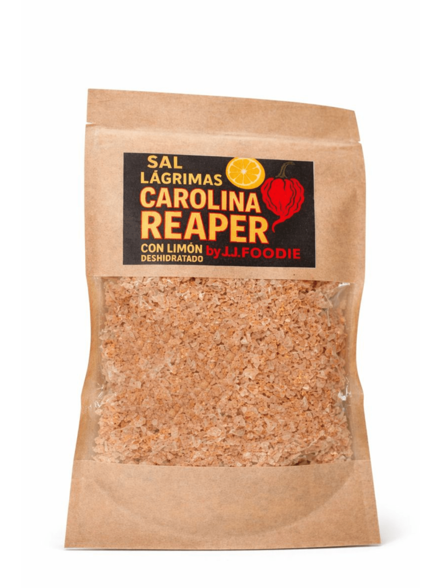 Sal picante artesanal con Carolina Reaper y limón deshidratado J.J.Foodie 100g