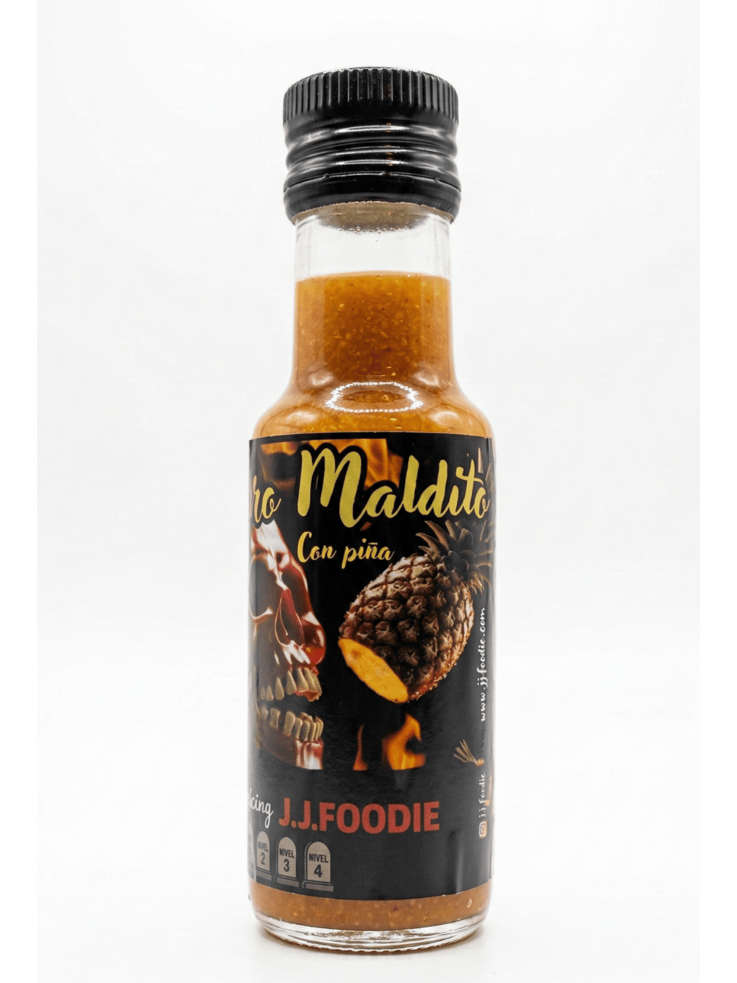 Salsa picante de piña y habanero 100ml habanero maldito tropical intenso artesanal