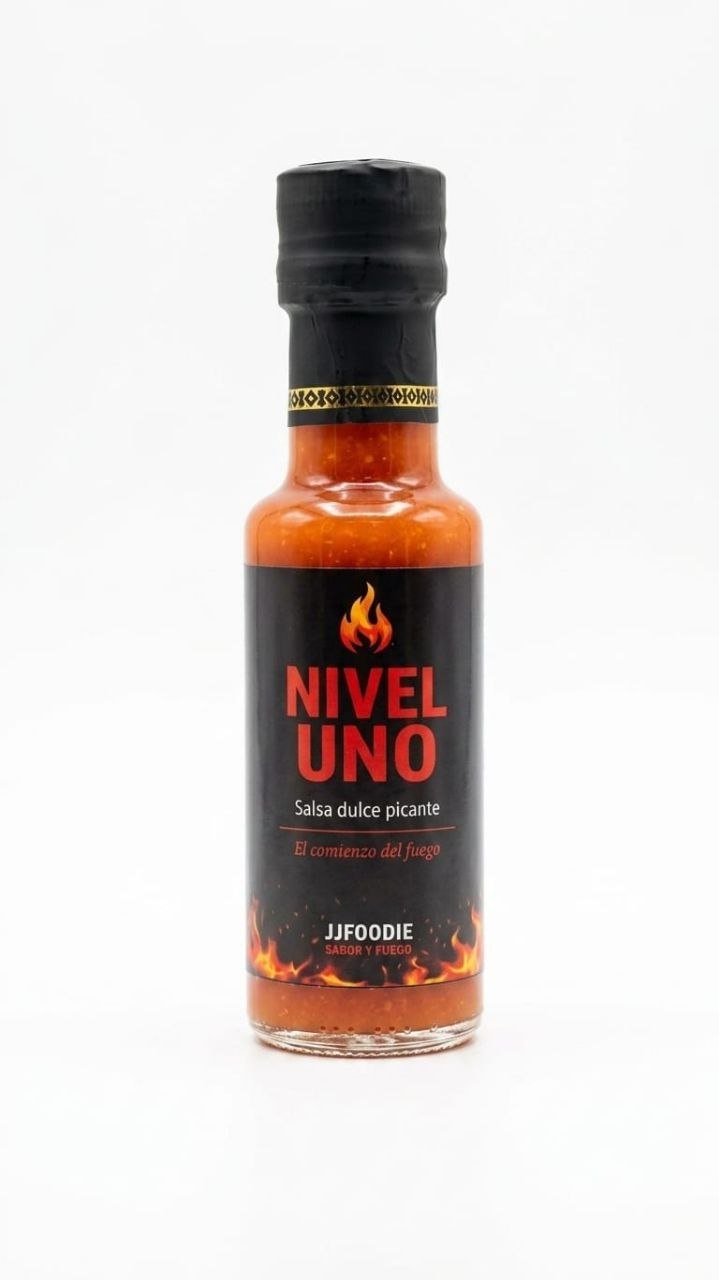 Salsa Dulce Picante Artesanal con Habanero | Nivel Uno J.J.Foodie - J.J.Foodie