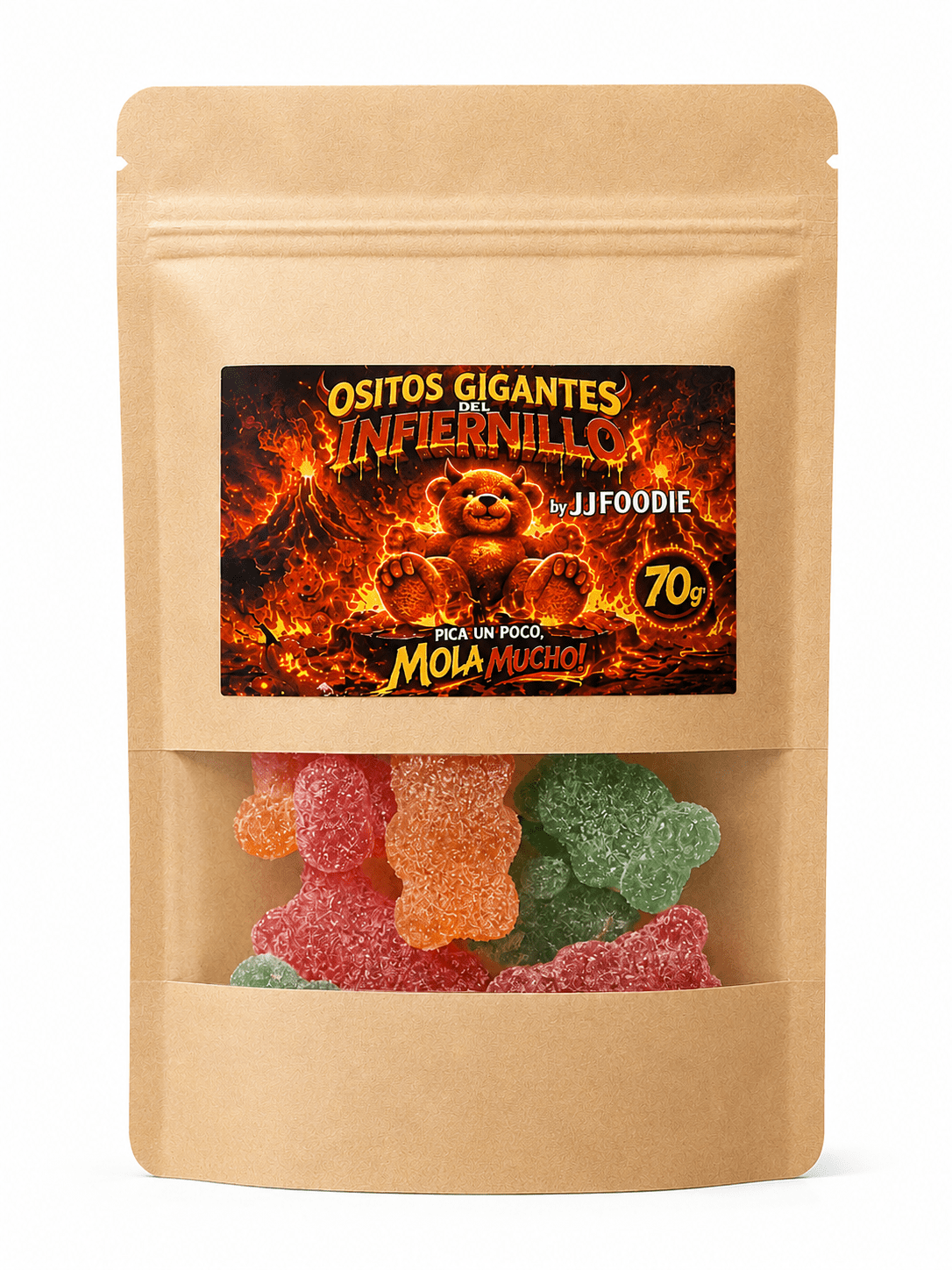 🧸 Ositos del Infiernillo – Gominolas Picantes Suaves con Jalapeño para Niños (70g) - J.J.Foodie