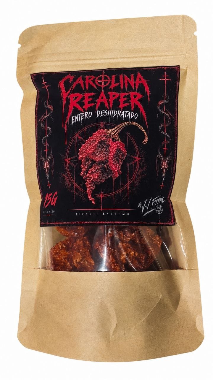 Carolina Reaper Entero Deshidratado 15g – Picante Extremo | J.J.Foodie - J.J.Foodie
